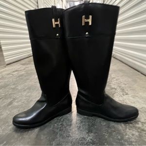 New Tommy Hilfiger Knee High Black Boots Sz 9.5M